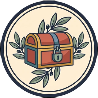 A closed chest with a padlock